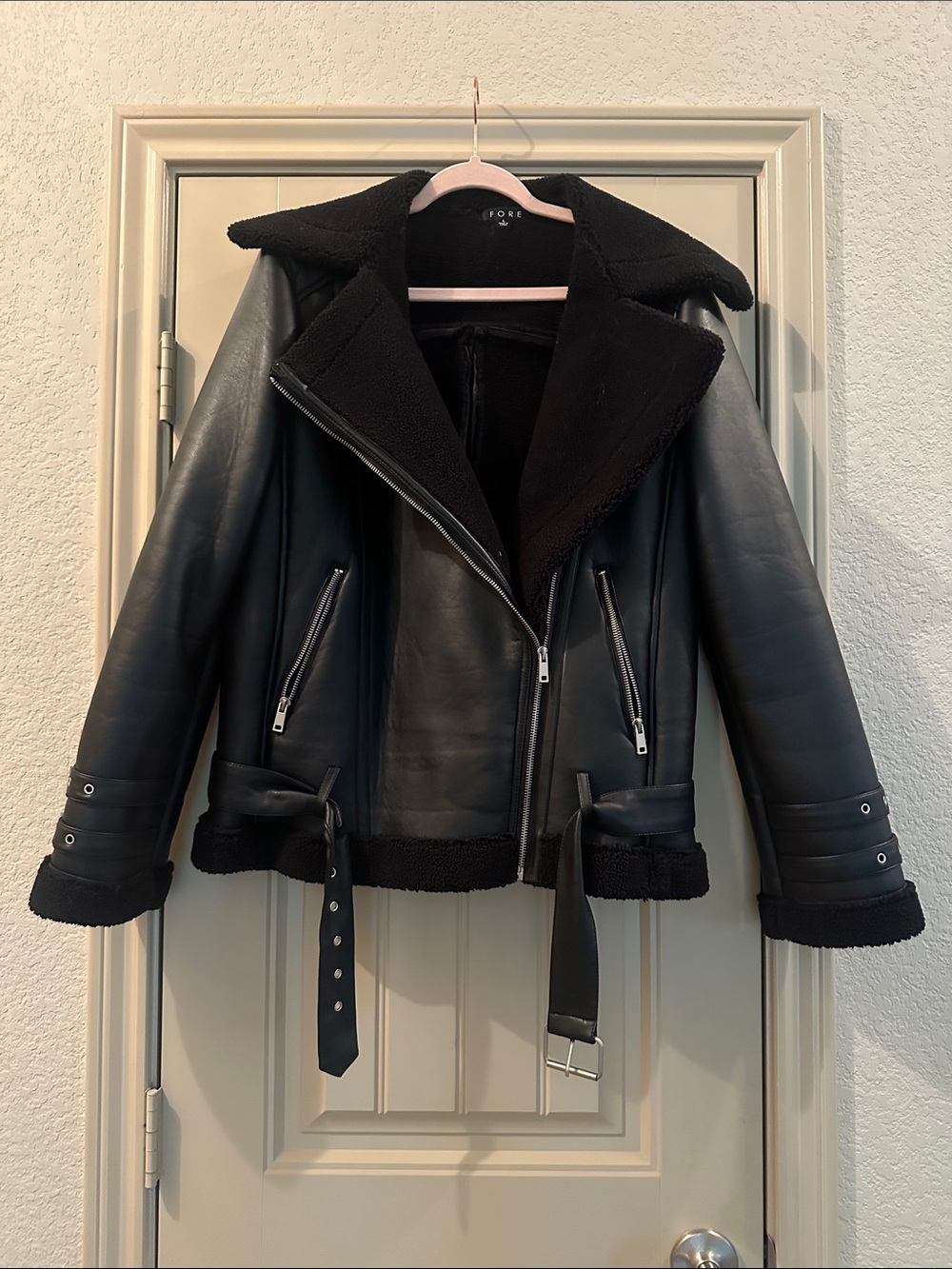 Faux Leather Biker Jacket